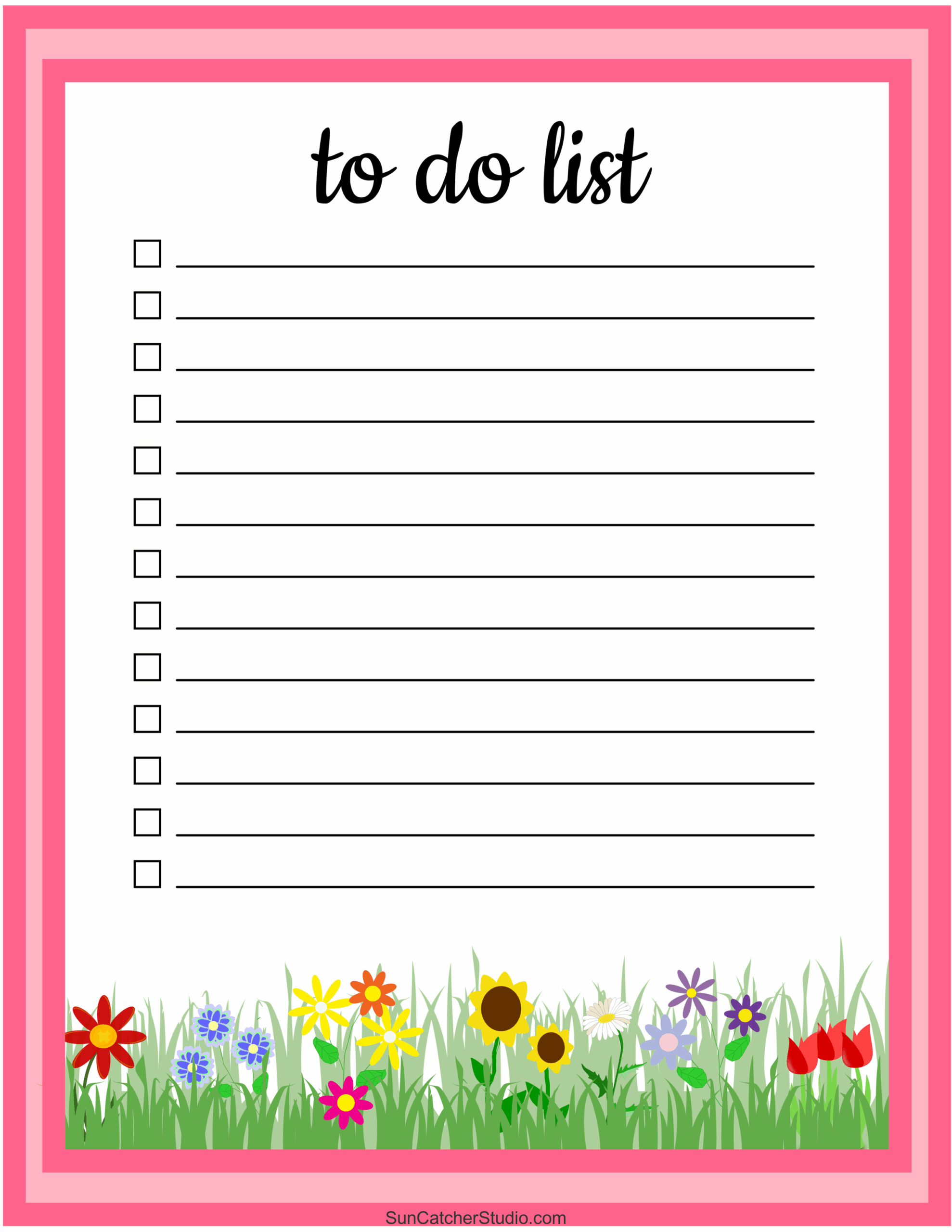 To Do List Free Printable PDF Templates Things To Do Free Printables Monograms Design Tools Patterns DIY Projects