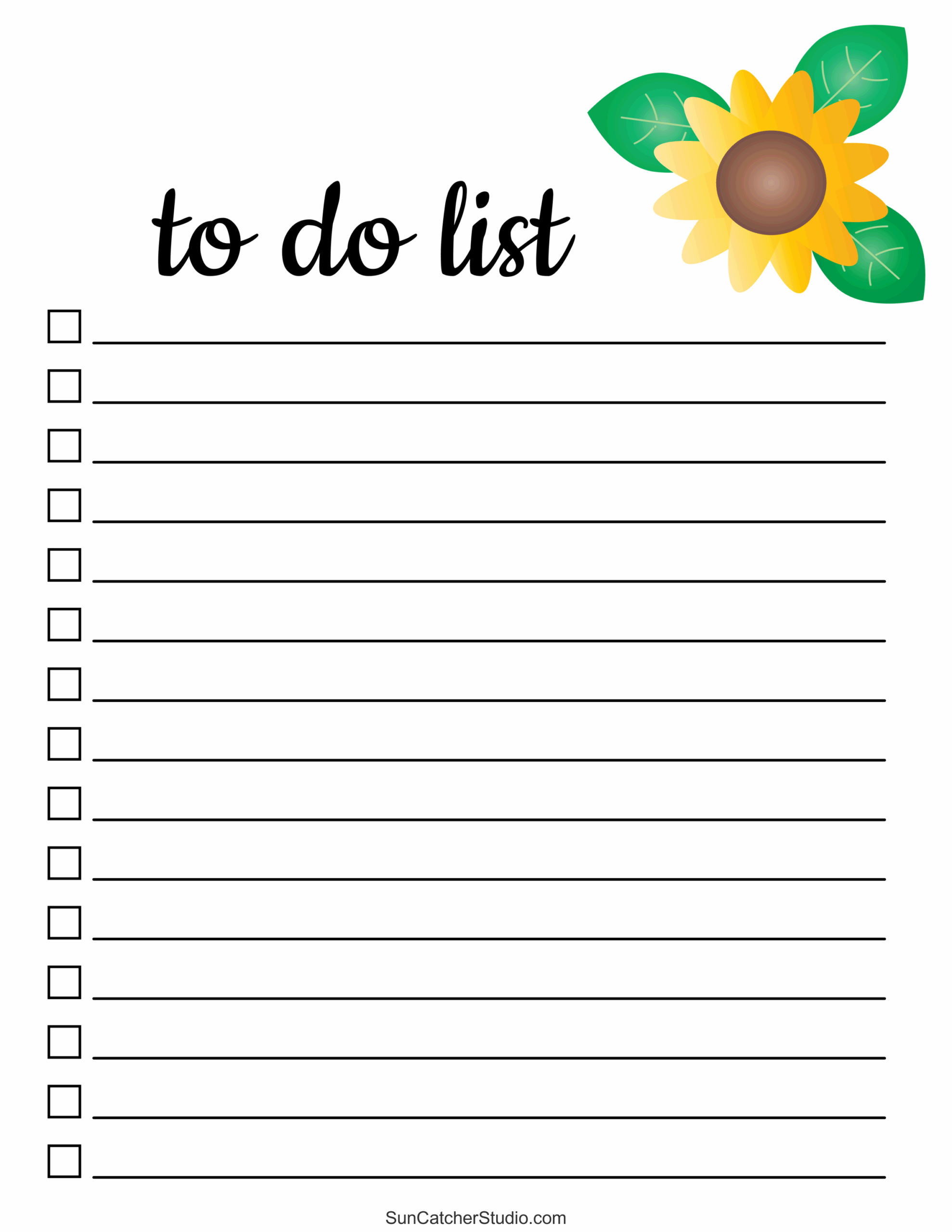To Do List Colorful Printable
