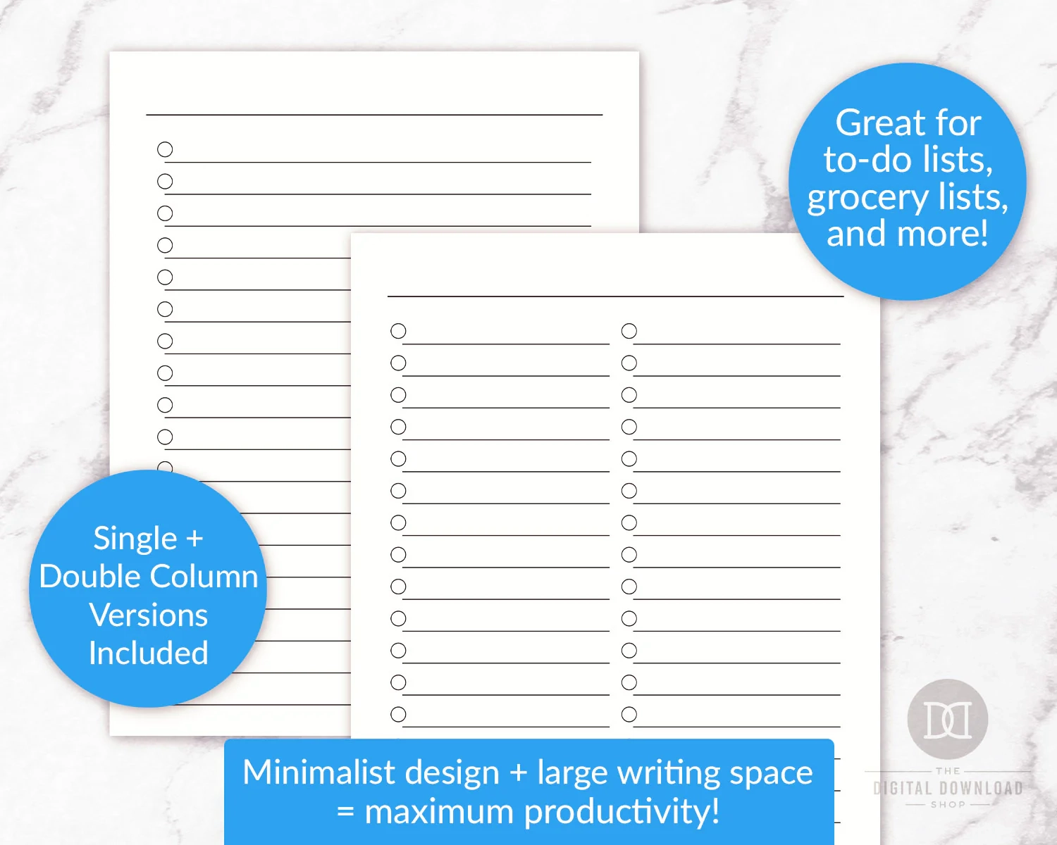 To Do List Printables Large Layout The Digital Download Shop To Do List Printables Large Layout The Digital Download Shop