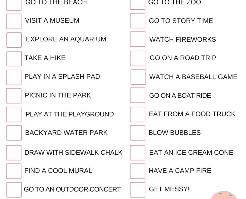 TODDLER MOM S SUMMER BUCKET LIST U Ready Teddy