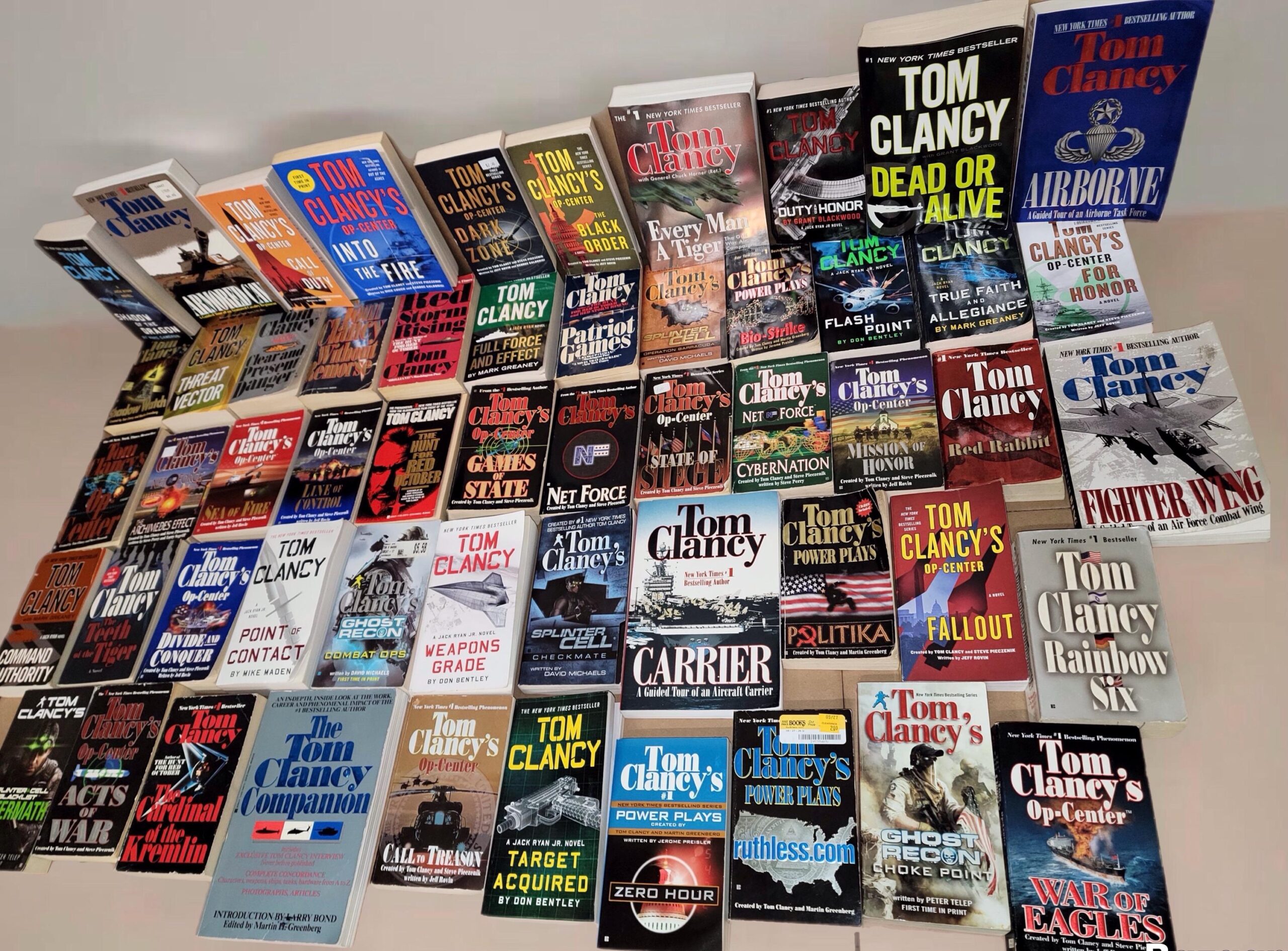 Tom Clancy Military Fiction Paperback Lot Jack Ryan Op center Etsy