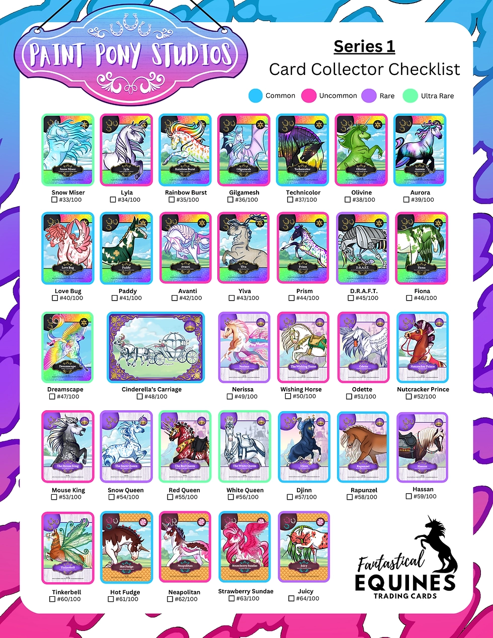 TRADING CARDS Paint Pony Studios TRADING CARDS Paint Pony Studios