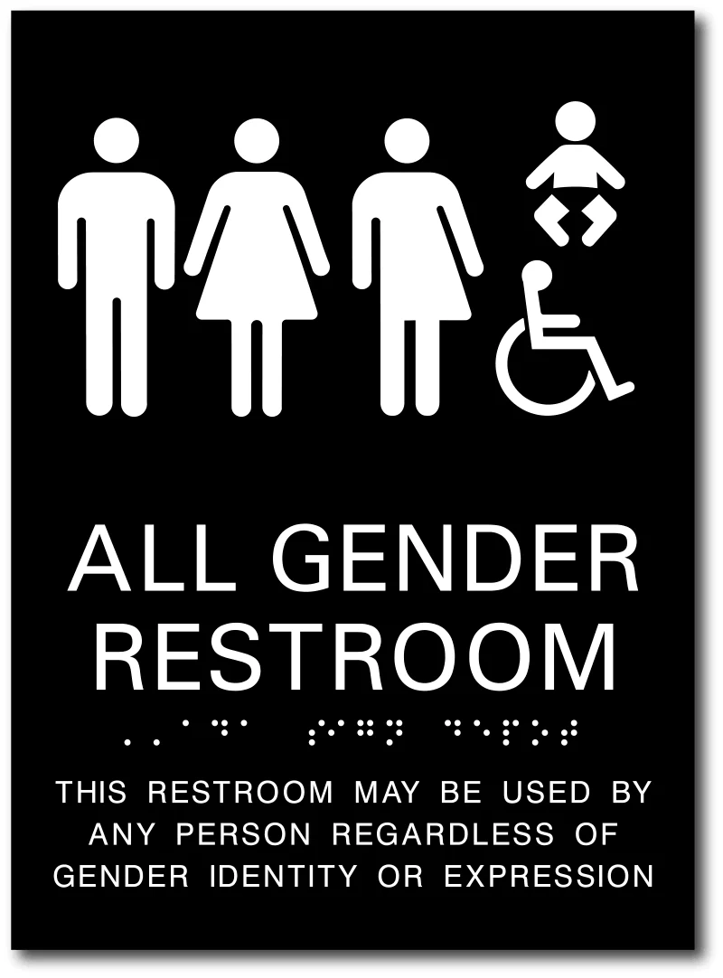 Transgender All Gender Restroom Signs ADA Sign Depot
