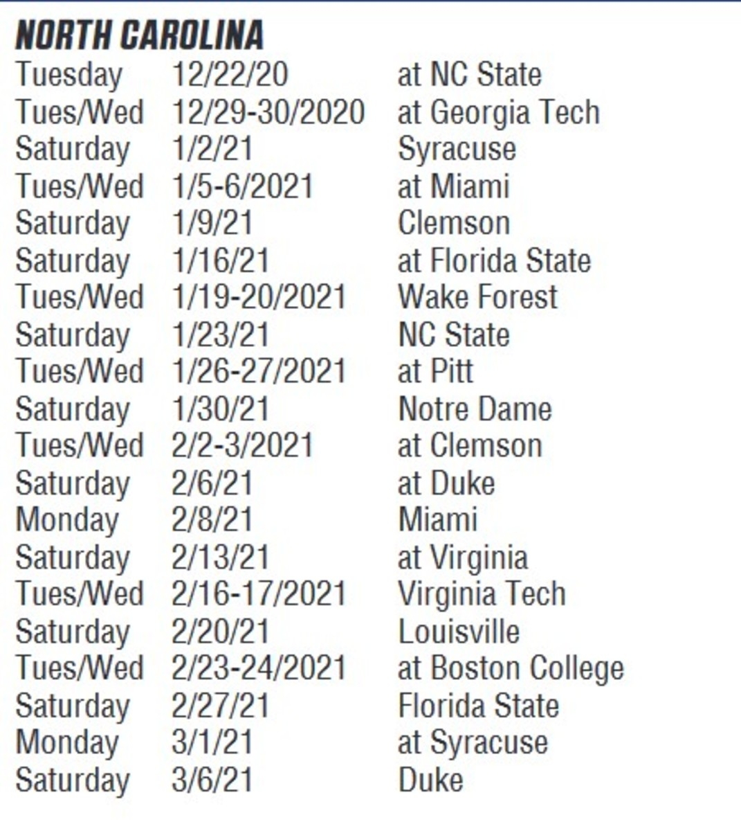 UNC Basketball Schedule Is Released Sports Illustrated North Carolina Tarheels News Analysis And More