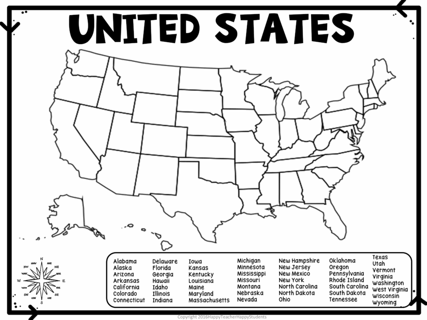 United States Map Quiz Worksheet USA Map Test W Practice Sheet US Map Quiz Made By Teachers