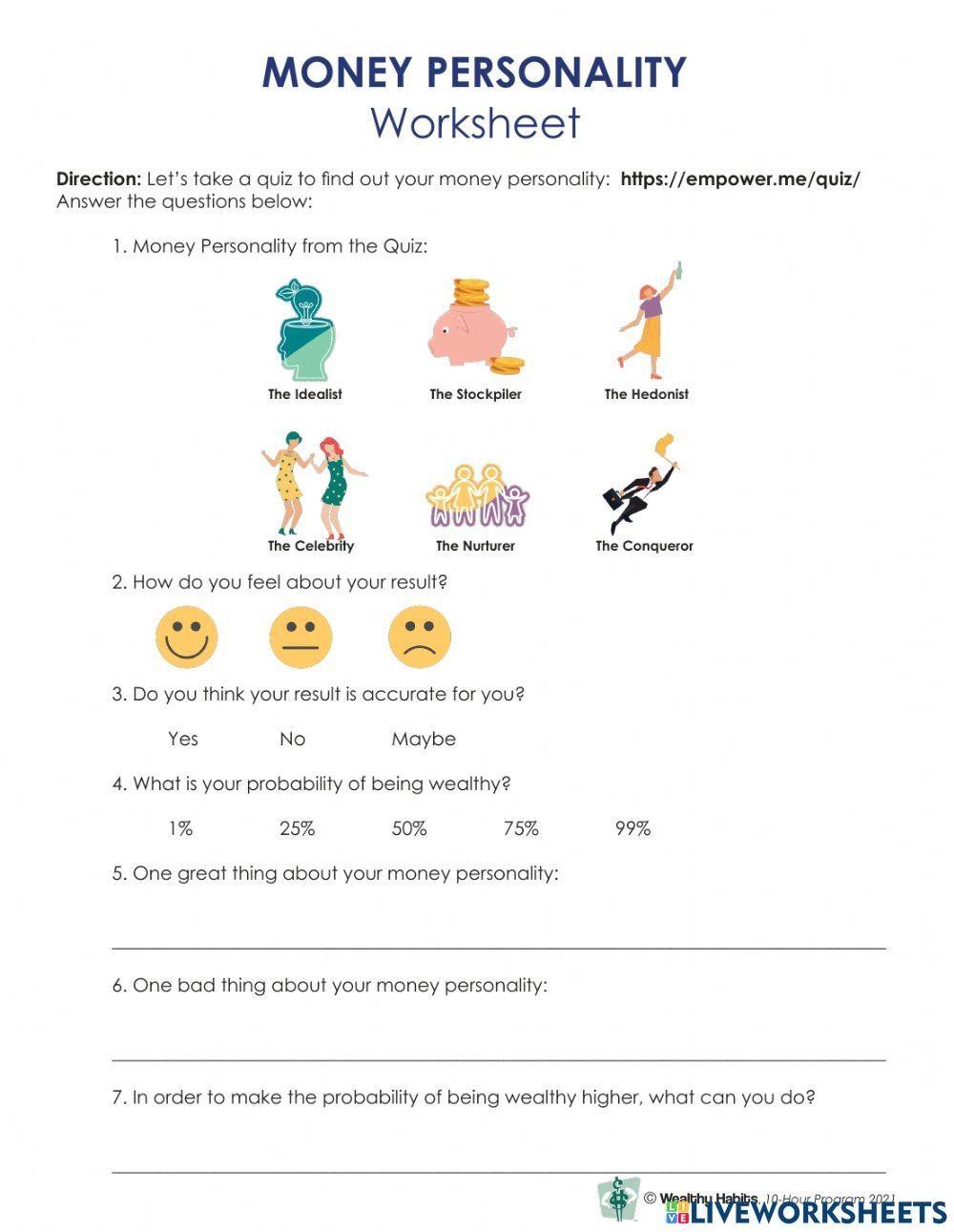 Wealthy Habits Free Interactive Worksheets 946164 Wealthy Habits Free Interactive Worksheets 946164