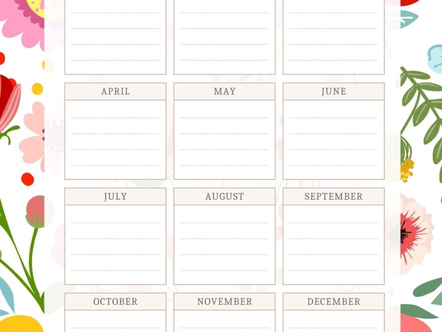 Yearly Planner Printables EntheosWeb