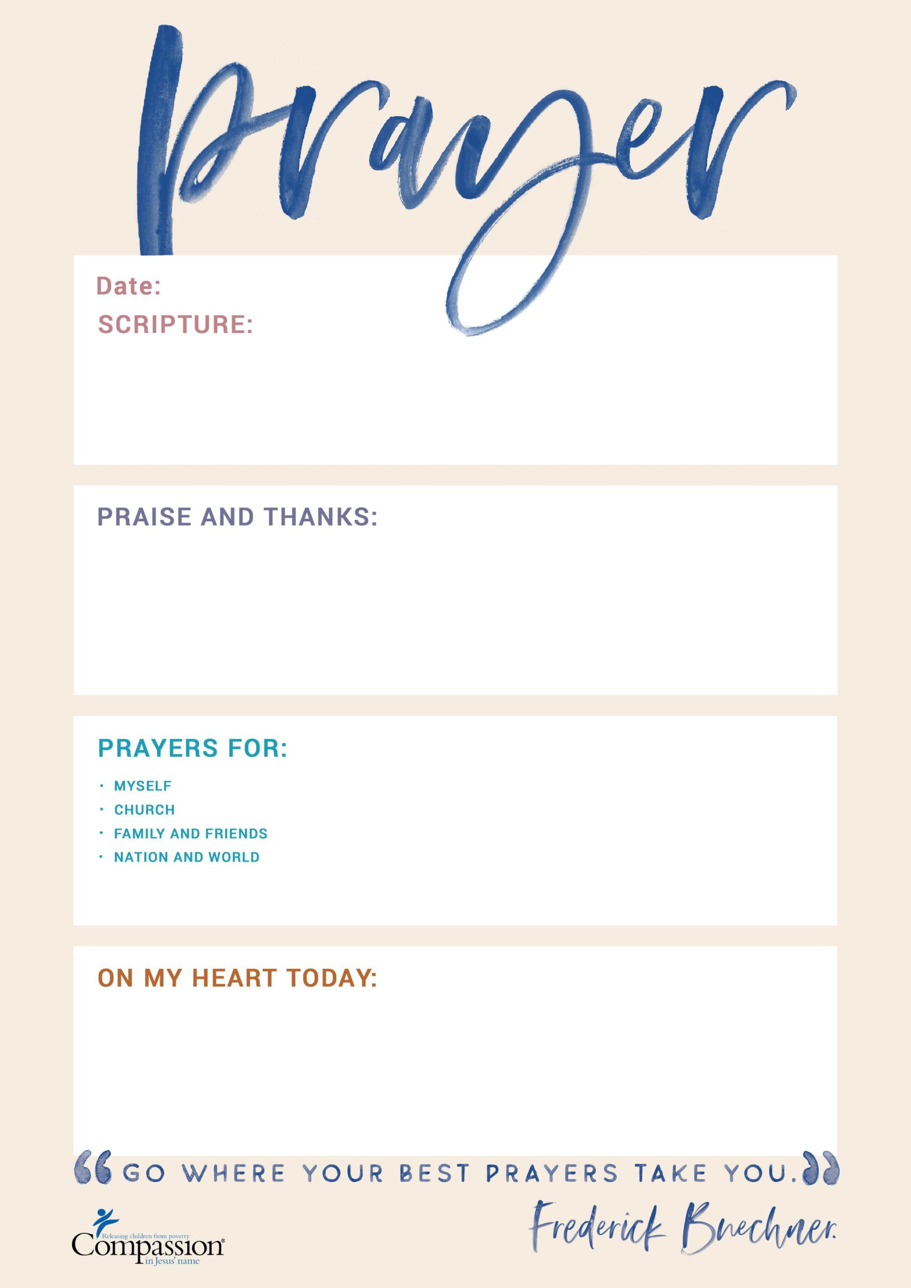 Your Free Prayer Journal Templates Compassion UK Your Free Prayer Journal Templates Compassion UK
